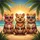 Quokkas Tropical Beach Sunset - Wildlife Lover Gift for Quokka Fans Spare Tire Cover - 6