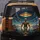 Golden Robot Retro Flying Saucer Alien Cityscape - Sci-Fi Fan Home Decor Gift Spare Tire Cover - 5