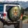 Majestic Bengal Tiger Face with Orange Black Stripes Jungle Foliage Forest Landscape - Wildlife Lover Gift Spare Tire Cover - 3