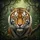 Majestic Bengal Tiger Face with Orange Black Stripes Jungle Foliage Forest Landscape - Wildlife Lover Gift Spare Tire Cover - 6