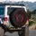 Demonic Monster Face Fangs Glowing Red Eyes - Halloween Party Gift for Horror Fans Spare Tire Cover - 3