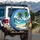 Tropical Ocean Palm Trees Beach Hills - Travel Essentials for Beach Lovers Spare Tire Cover - 3