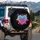Scribble Neon Glow Love Heart Symbol - Auto Decor Gift Spare Tire Cover - 3