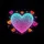 Scribble Neon Glow Love Heart Symbol - Auto Decor Gift Spare Tire Cover - 6