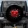 Floating Glossy Red Hearts Pink Outline Hearts White Bokeh Shimmer Black Background - Love Gift Spare Tire Cover - 1
