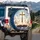 Glowing Wooden Cross Christ Figure Open Bible Doves - Faith-Inspired Gift for Believers Spare Tire Cover - 3