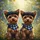 Two Yorkshire Terrier Dogs Flat Caps Bandanas - Dog Lover Gift for Yorkie Owners Spare Tire Cover - 6