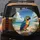 Blue and Gold Macaw Tropical Beach Coastal Landscape - Wildlife Lover Travel Gift Spare Tire Cover - 5