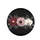 Elegant Red Pink Off White Diamond Flowers Silver Crystal Foliage Black - Luxury Accessory Gift Spare Tire Cover - 4