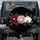 Elegant Red Pink Off White Diamond Flowers Silver Crystal Foliage Black - Luxury Accessory Gift Spare Tire Cover - 1