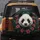 Panda Face Fuchsia Tropical Flowers - Wildlife Lover Gift Spare Tire Cover - 5