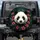 Panda Face Fuchsia Tropical Flowers - Wildlife Lover Gift Spare Tire Cover - 1