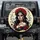 Sugar Skull Woman Red Roses Black Scrollwork - Gothic Decor Gift Spare Tire Cover - 1