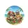 Cheerful Sloths Tropical Beach Adventure - Travel Essentials for Sloth Lover Spare Tire Cover - 4