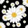 White Daisy Black Field Floral - Home Decor Gift for Flower Lover Spare Tire Cover - 6