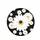White Daisy Black Field Floral - Home Decor Gift for Flower Lover Spare Tire Cover - 4