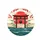 Japanese Torii Gate Red Sun Landscape - Travel Essentials Gift for Japan Lover Spare Tire Cover - 4