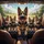Joyful German Shepherd Dogs Driving Car - Dog Lover Adventure Gift Spare Tire Cover - 6