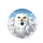 Snowy Owl Family Blue Sky Clouds - Wildlife Lover Gift for Owl Lovers Spare Tire Cover - 4