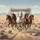 Wild Horses Desert Journey Rustic Steering Wheel - Adventure Lover Gift Spare Tire Cover - 6