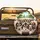 Fluffy Dogs Car Interior Sunny Landscape - Dog Lover Gift Spare Tire Cover - 2
