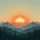 Setting Sun Pine Tree Mountain Landscape - Road Trip Essentials Spare Tire Cover - 6