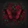 Deep Crimson Butterfly Roses Gothic Hearts - Home Decor Gift for Gothic Lover Spare Tire Cover - 6