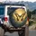 Majestic Butterfly Golden Clouds Sky - Home Decor Gift for Wildlife Lovers Spare Tire Cover - 3