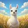 Fluffy White Llama Wildflower Meadow Blue Sky - Llama Lover Home Decor Gift Spare Tire Cover - 6