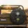 Obsidian Faceted Geometric Skull Gold Teeth Shards Polygons - Everyday Vehicle Accessory Spare Tire Cover - 2