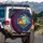 Vintage Scooter Earth Globe Travel Essentials - Travel Lover Gift Spare Tire Cover - 3