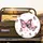 Pink Monarch Butterflies Pink Flowers White Backdrop - Garden Lover Gift for Women Spare Tire Cover - 2