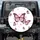 Pink Monarch Butterflies Pink Flowers White Backdrop - Garden Lover Gift for Women Spare Tire Cover - 1