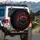 Coiled Black Mamba Snake Fangs Red Eyes Crimson Glow - Exotic Animal Lover Gift Spare Tire Cover - 3