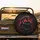 Coiled Black Mamba Snake Fangs Red Eyes Crimson Glow - Exotic Animal Lover Gift Spare Tire Cover - 2