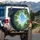 Sunlit Forest Canopy Blue Sky Clouds - Outdoor Lover Gift Spare Tire Cover - 3