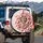 Sleeping Leopard Cub Rose Floral - Wildlife Lover Gift Spare Tire Cover - 3