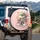 Vibrant Ribbon Rainbow Sugar Flower Clouds - Home Decor Gift Spare Tire Cover - 3