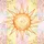 Golden Sun Swirling Core Watercolor Floral Clusters Vertical Bands - Home Decor Gift Spare Tire Cover - 6
