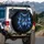 Regal Wolf Head Golden Eyes Electric Lightning Wildlife Lover Adventurer Gift Spare Tire Cover - 3