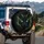 Emerald Feline Eyes Dark Fur Mist - Everyday Use Car Decor Gift Spare Tire Cover - 3