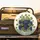 Lush Grapes Vine Leaves Antique Tile Border - Home Decor Gift for Garden Lover Spare Tire Cover - 2