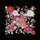 Vibrant Layered Japanese Floral Blossoms Black Background - Home Decor Gift Spare Tire Cover - 6