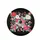 Vibrant Layered Japanese Floral Blossoms Black Background - Home Decor Gift Spare Tire Cover - 4