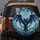 Majestic Stained Glass Bat Gothic Window Clouds - Wildlife Lover Home Decor Gift Spare Tire Cover - 5