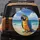 Blue Yellow Macaw Plumage Tropical Ocean Sandy Beach - Wildlife Lover Travel Gift Spare Tire Cover - 5