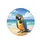 Blue Yellow Macaw Plumage Tropical Ocean Sandy Beach - Wildlife Lover Travel Gift Spare Tire Cover - 4