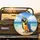 Blue Yellow Macaw Plumage Tropical Ocean Sandy Beach - Wildlife Lover Travel Gift Spare Tire Cover - 2