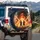 Firefighters Raging Wildfire Smoke Inferno - Travel Essentials Gift for First Responders Spare Tire Cover - 3