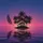 Silhouetted Tropical Palm Trees Ocean Sunset - Coastal Living Gift for Ocean Lover Spare Tire Cover - 6